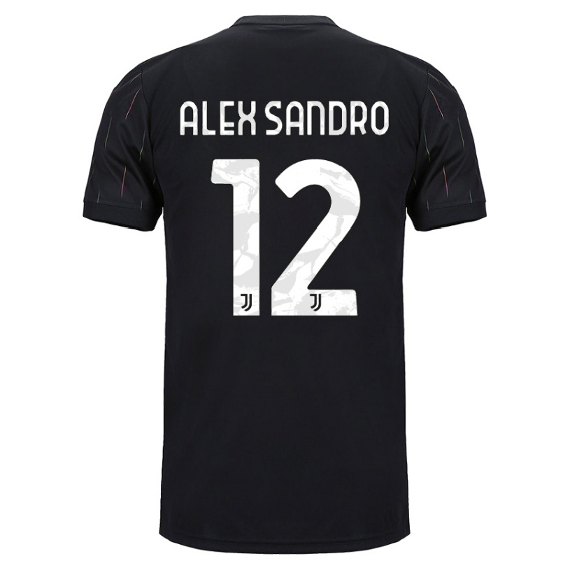 Mujer Fútbol Camiseta Alex Sandro #12 Negro 2ª Equipación 2021/22 La Camisa Chile