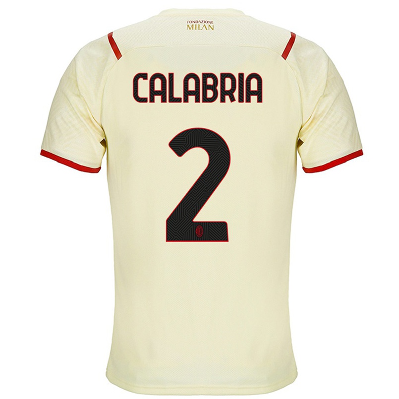 Mujer Fútbol Camiseta Davide Calabria #2 Champaña 2ª Equipación 2021/22 La Camisa Chile