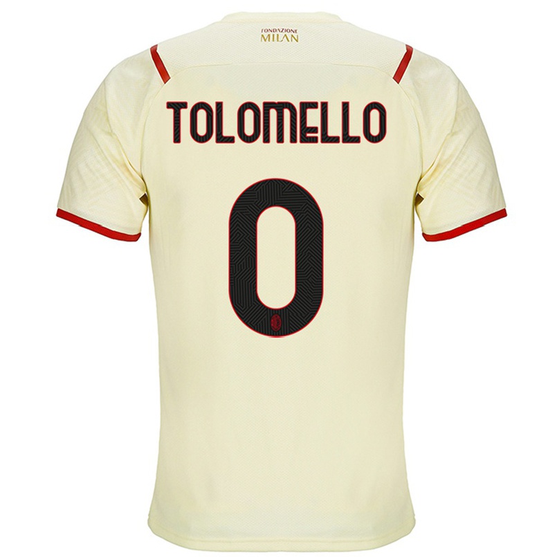 Mujer Fútbol Camiseta Filippo Tolomello #0 Champaña 2ª Equipación 2021/22 La Camisa Chile