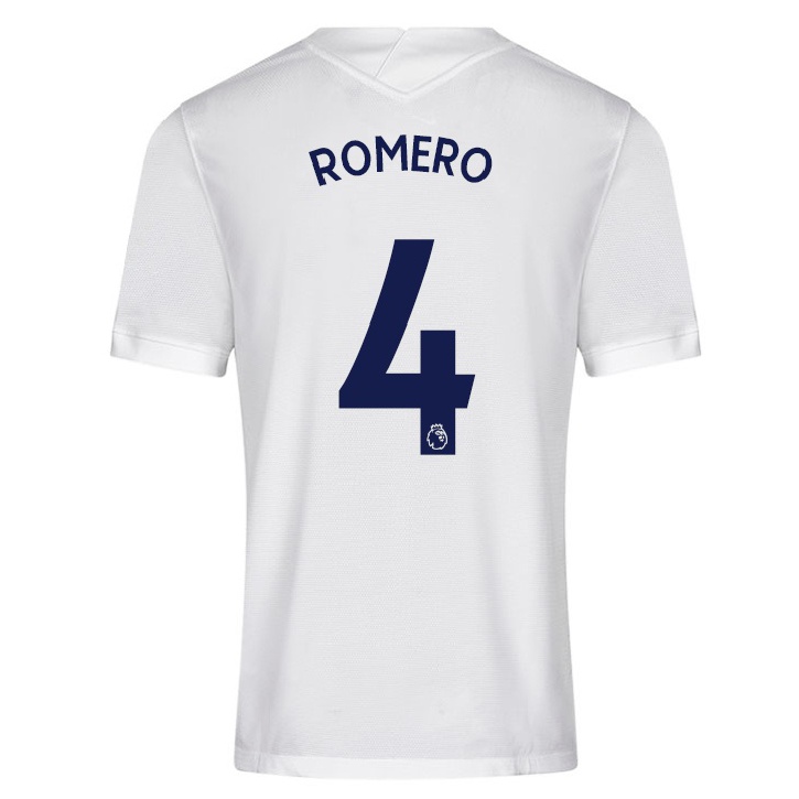 Mujer Fútbol Camiseta Cristian Romero #4 Blanco 1ª Equipación 2021/22 La Camisa Chile
