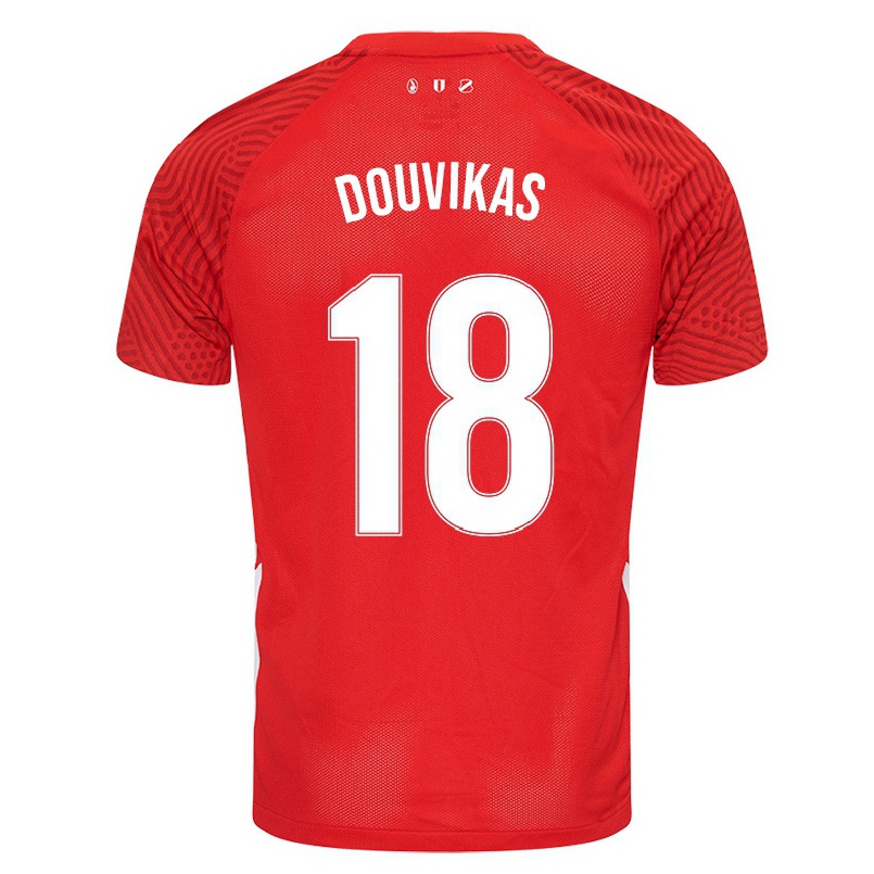 Mujer Fútbol Camiseta Anastasios Douvikas #18 Rojo 1ª Equipación 2021/22 La Camisa Chile
