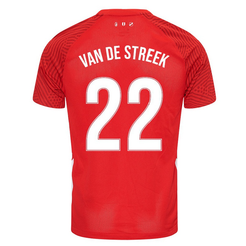 Mujer Fútbol Camiseta Sander Van De Streek #22 Rojo 1ª Equipación 2021/22 La Camisa Chile