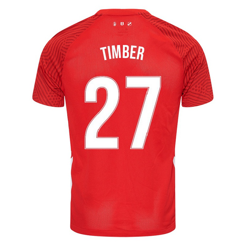 Mujer Fútbol Camiseta Dylan Timber #27 Rojo 1ª Equipación 2021/22 La Camisa Chile
