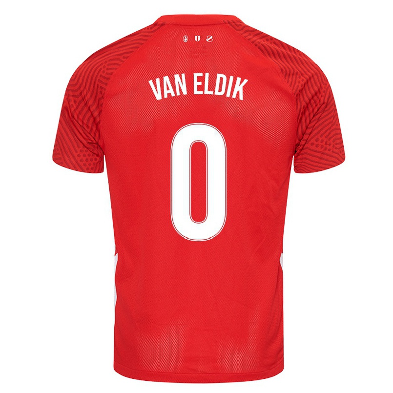 Mujer Fútbol Camiseta Olivier Van Eldik #0 Rojo 1ª Equipación 2021/22 La Camisa Chile