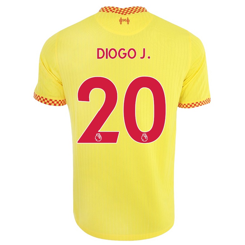 Mujer Fútbol Camiseta Diogo Jota #20 Amarillo 3ª Equipación 2021/22 La Camisa Chile