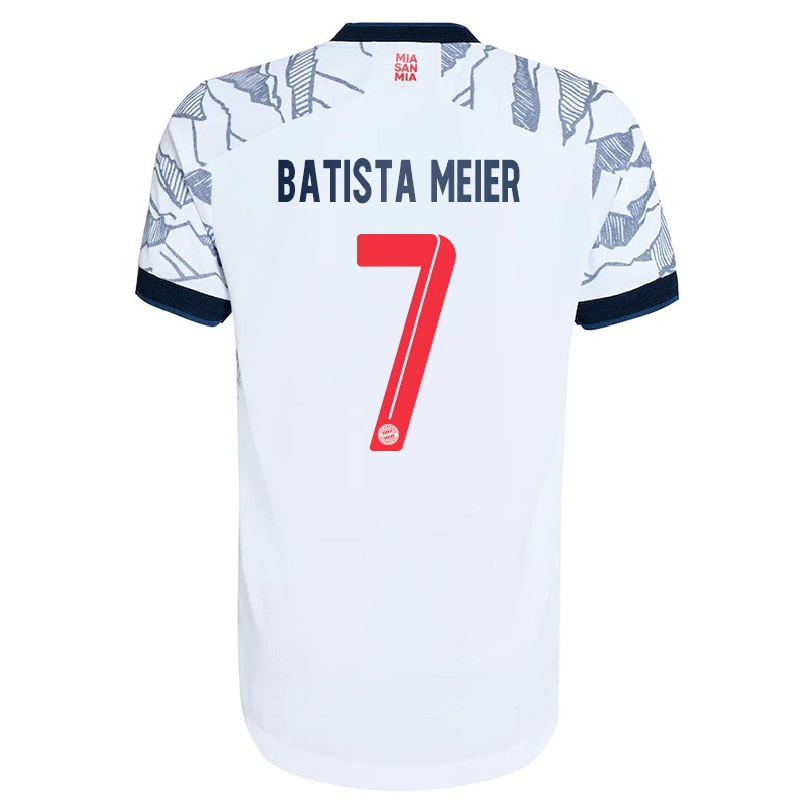 Mujer Fútbol Camiseta Oliver Batista Meier #7 Gris Blanco 3ª Equipación 2021/22 La Camisa Chile