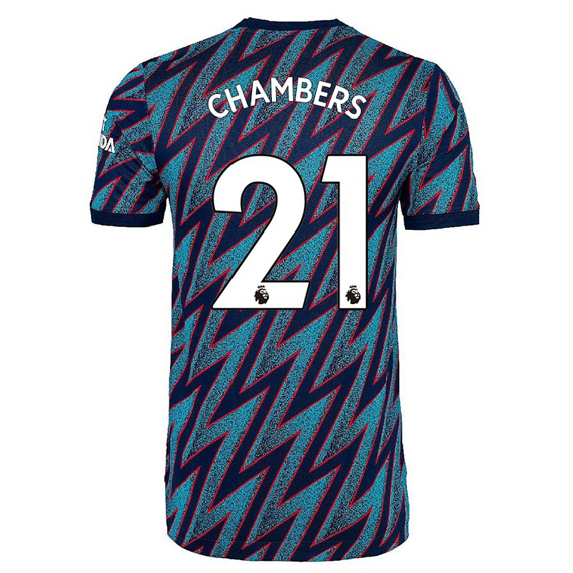 Mujer Fútbol Camiseta Calum Chambers #21 Azul Negro 3ª Equipación 2021/22 La Camisa Chile