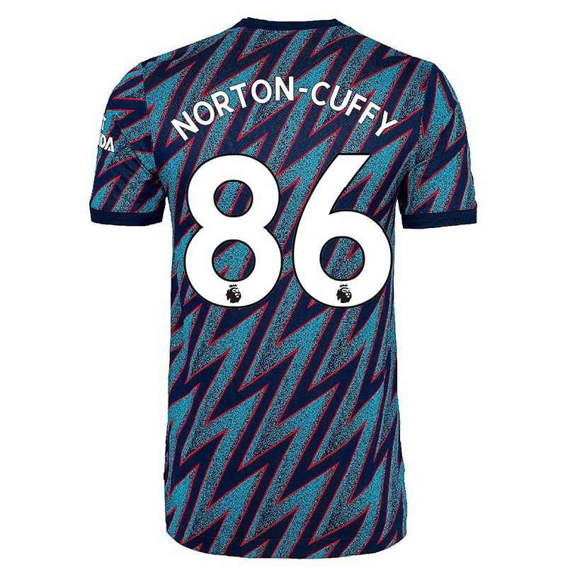 Mujer Fútbol Camiseta Brooke Norton-cuffy #86 Azul Negro 3ª Equipación 2021/22 La Camisa Chile