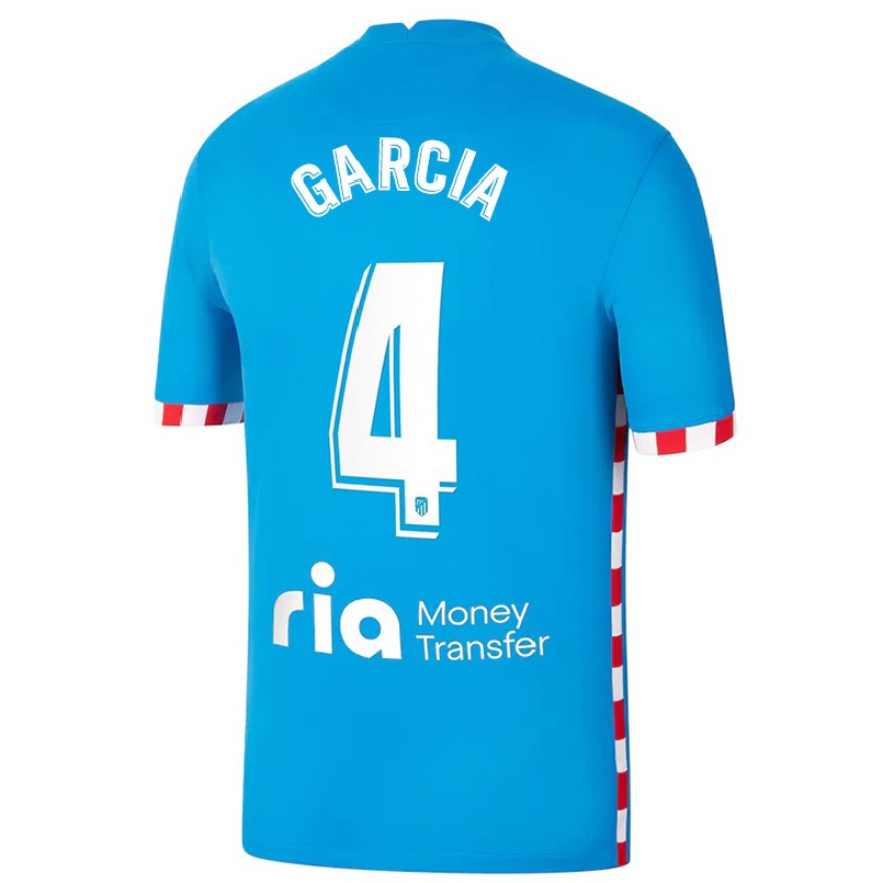Mujer Fútbol Camiseta Alvaro Garcia #4 Azul 3ª Equipación 2021/22 La Camisa Chile