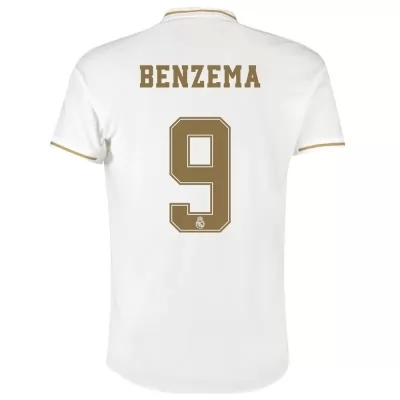Hombre Karim Benzema 9 1ª Equipación Blanco Camiseta 2019/20 La Camisa Chile