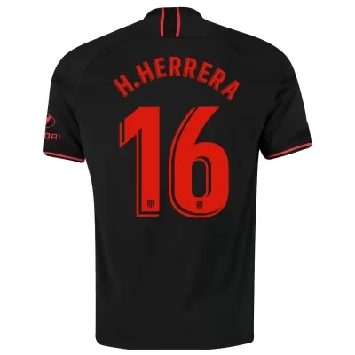 Hombre Hector Herrera 16 2ª Equipación Negro Camiseta 2019/20 La Camisa Chile