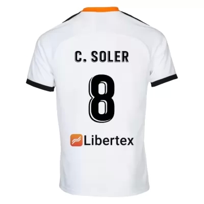 Hombre Carlos Soler 8 1ª Equipación Blanco Camiseta 2019/20 La Camisa Chile