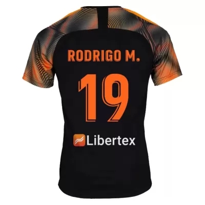 Hombre Rodrigo M. 19 2ª Equipación Negro Camiseta 2019/20 La Camisa Chile