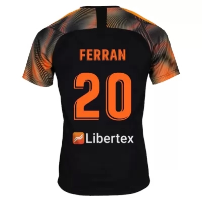 Hombre Ferran Torres 20 2ª Equipación Negro Camiseta 2019/20 La Camisa Chile