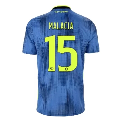 Hombre Tyrell Malacia 15 2ª Equipación Azul Camiseta 2019/20 La Camisa Chile