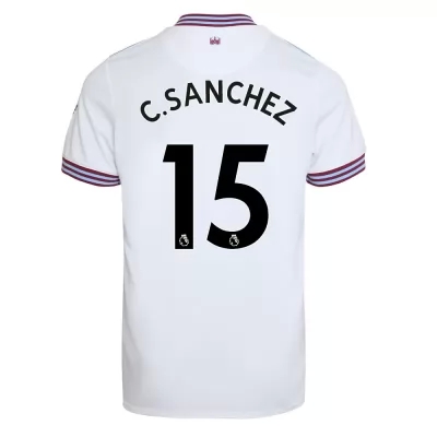 Hombre Carlos Sanchez 15 1ª Equipación Blanco Camiseta 2019/20 La Camisa Chile