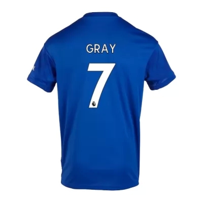 Hombre Demarai Gray 7 1ª Equipación Azul Real Camiseta 2019/20 La Camisa Chile