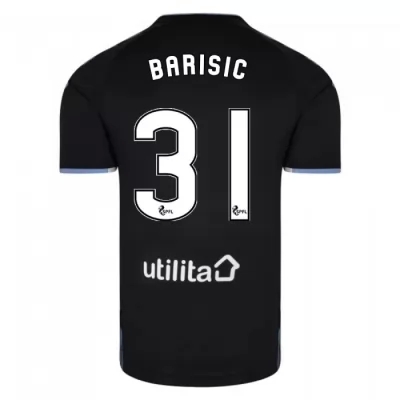 Hombre Borna Barisic 31 2ª Equipación Negro Camiseta 2019/20 La Camisa Chile