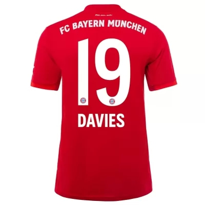 Hombre Alphonso Davies 19 1ª Equipación Rojo Camiseta 2019/20 La Camisa Chile