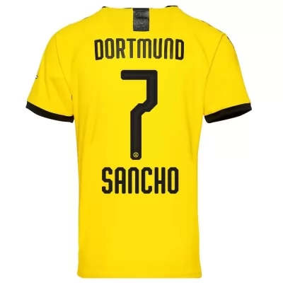 Hombre Sancho 7 1ª Equipación Amarillo Camiseta 2019/20 La Camisa Chile
