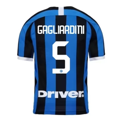 Niño Roberto Gagliardini 5 1ª Equipación Azul Negro Camiseta 2019/20 La Camisa Chile