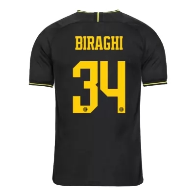 Niño Cristiano Biraghi 34 3ª Equipación Negro Camiseta 2019/20 La Camisa Chile