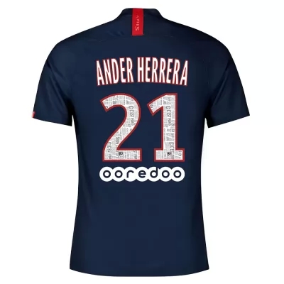 Niño Ander Herrera 21 1ª Equipación Azul Real Camiseta 2019/20 La Camisa Chile
