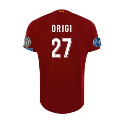 Niño Divock Origi 27 1ª Equipación Rojo Camiseta 2019/20 La Camisa Chile
