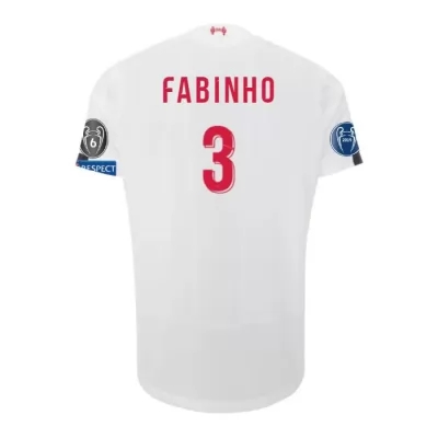 Niño Fabinho 3 2ª Equipación Blanco Camiseta 2019/20 La Camisa Chile