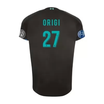 Niño Divock Origi 27 3ª Equipación Negro Camiseta 2019/20 La Camisa Chile