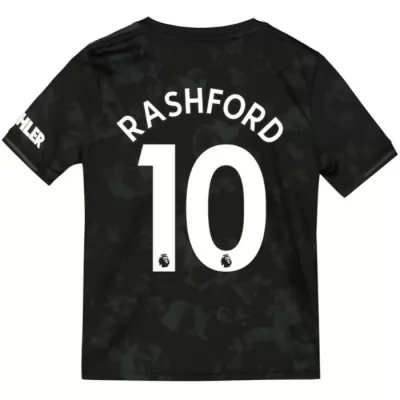 Niño Marcus Rashford 10 3ª Equipación Negro Camiseta 2019/20 La Camisa Chile