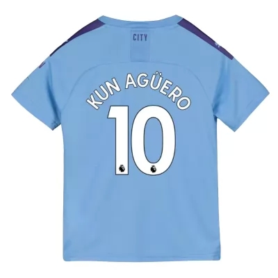 Niño Sergio Kun Aguero 10 1ª Equipación Azul Camiseta 2019/20 La Camisa Chile