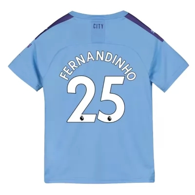 Niño Fernandinho 25 1ª Equipación Azul Camiseta 2019/20 La Camisa Chile