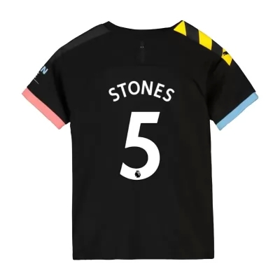 Niño John Stones 5 2ª Equipación Negro Camiseta 2019/20 La Camisa Chile