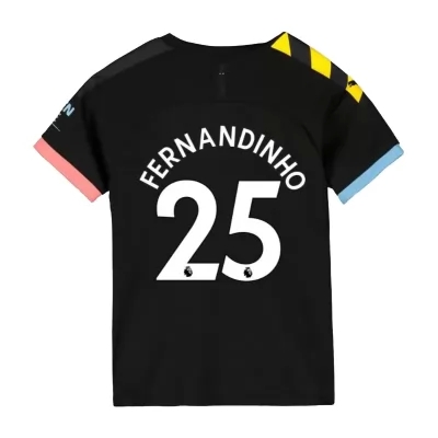 Niño Fernandinho 25 2ª Equipación Negro Camiseta 2019/20 La Camisa Chile