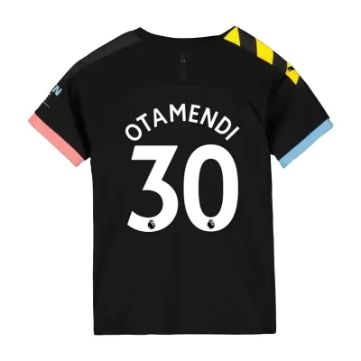 Niño Nicolas Otamendi 30 2ª Equipación Negro Camiseta 2019/20 La Camisa Chile