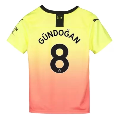 Niño Ilkay Gundogan 8 3ª Equipación Amarillo Naranja Camiseta 2019/20 La Camisa Chile