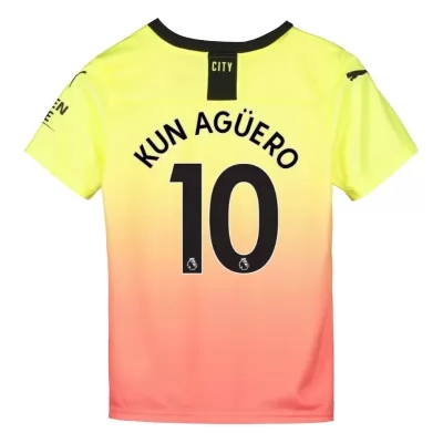 Niño Sergio Kun Aguero 10 3ª Equipación Amarillo Naranja Camiseta 2019/20 La Camisa Chile