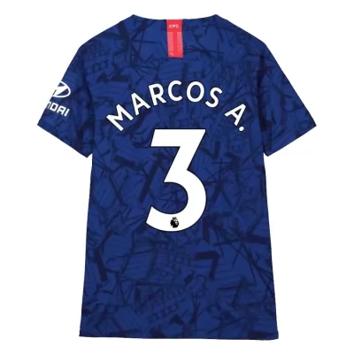 Niño Marcos Alonso 3 1ª Equipación Azul Real Camiseta 2019/20 La Camisa Chile