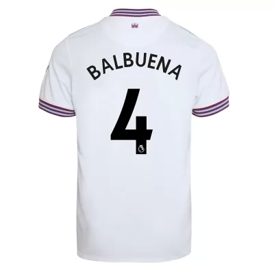 Niño Fabian Balbuena 4 2ª Equipación Blanco Camiseta 2019/20 La Camisa Chile