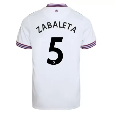 Niño Pablo Zabaleta 5 2ª Equipación Blanco Camiseta 2019/20 La Camisa Chile