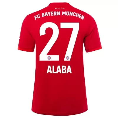 Niño David Alaba 27 1ª Equipación Rojo Camiseta 2019/20 La Camisa Chile