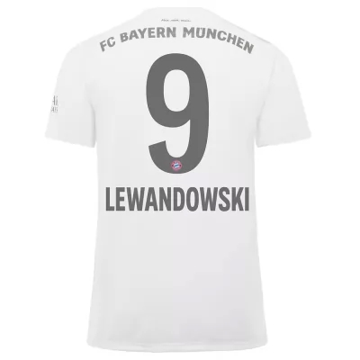 Niño Robert Lewandowski 9 2ª Equipación Blanco Camiseta 2019/20 La Camisa Chile