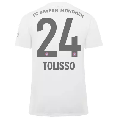 Niño Corentin Tolisso 24 2ª Equipación Blanco Camiseta 2019/20 La Camisa Chile