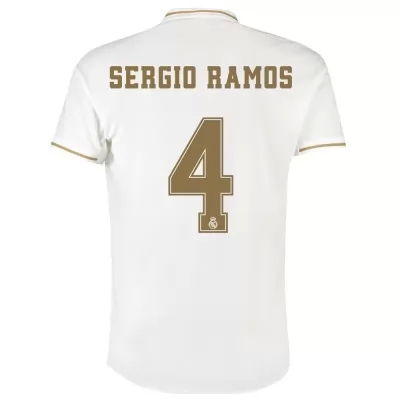 Niño Sergio Ramos 4 1ª Equipación Blanco Camiseta 2019/20 La Camisa Chile