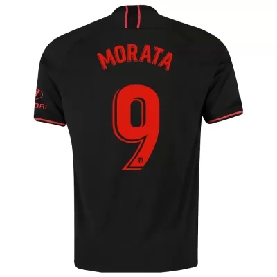 Niño Alvaro Morata 9 2ª Equipación Negro Camiseta 2019/20 La Camisa Chile