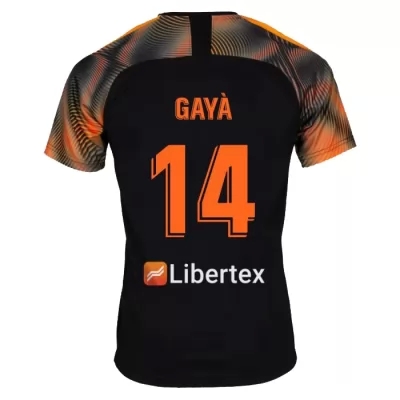 Niño Jose Gaya 14 2ª Equipación Negro Camiseta 2019/20 La Camisa Chile