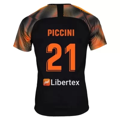 Niño Cristiano Piccini 21 2ª Equipación Negro Camiseta 2019/20 La Camisa Chile