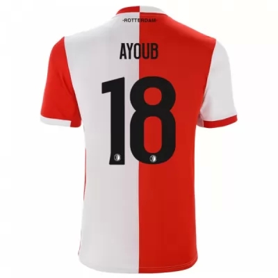 Niño Yassin Ayoub 18 1ª Equipación Rojo Blanco Camiseta 2019/20 La Camisa Chile