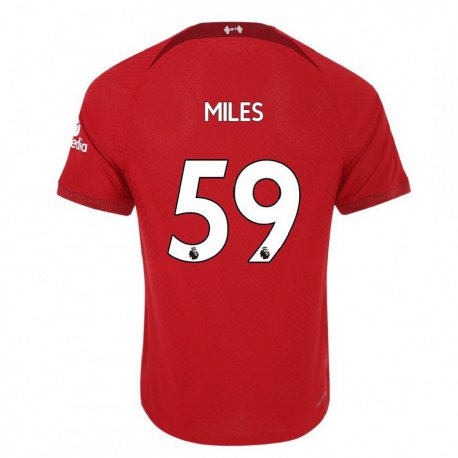 Kandiny Niño Camiseta Terence Miles #59 Rojo Oscuro 1ª Equipación 2022/23 La Camisa Chile